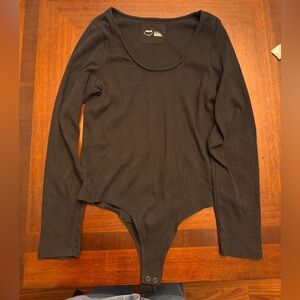 Aerie Black Ribbed Bodysuit